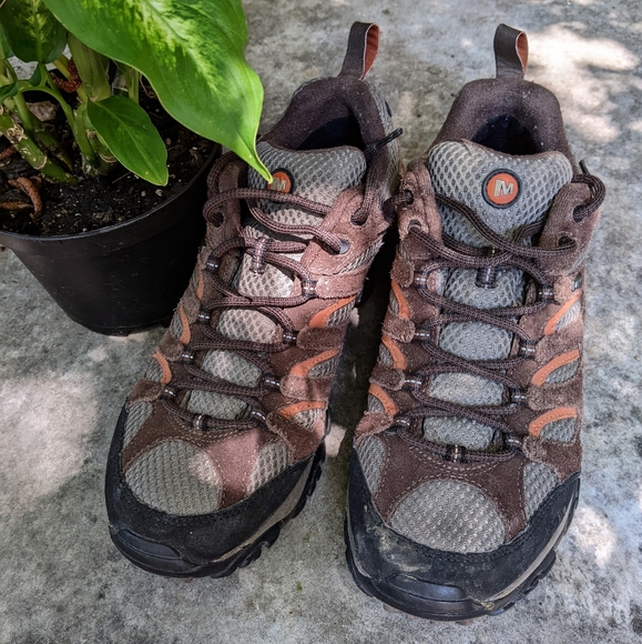 Merrell Moab chocolate brown mens 9 hiking boots - Picture 1 of 8